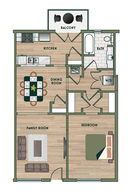 1 bed 1 bath A at The PARKER on E Mulberry Apartments, San Antonio, 78209